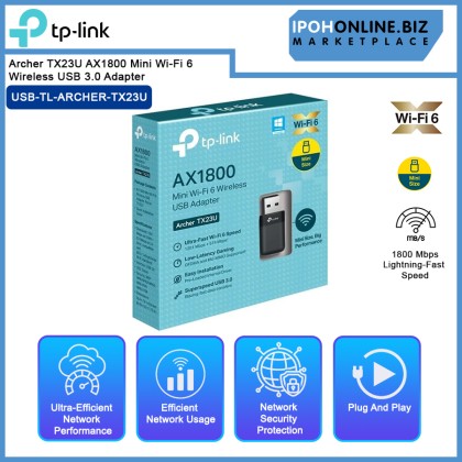 TP-LINK Archer TX23U AX1800 Mini Wi-Fi 6 Wireless USB 3.0 Adapter
