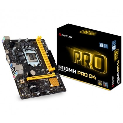 BIOSTAR H110MH PRO D4 LGA 1151 Intel Skylake H110 HDMI USB 3.0 Micro ATX Motherboard