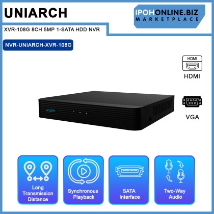 UNIARCH XVR-108G 8CH 5MP 1-SATA HDD NVR UNIARCH XVR-108G 8CH 5MP 1-SATA HDD NVR