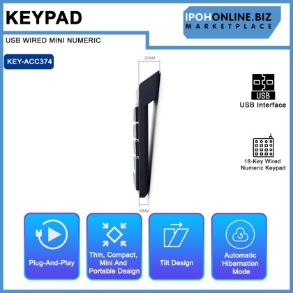 USB WIRED MINI NUMERIC KEYPAD USB WIRED MINI NUMERIC KEYPAD