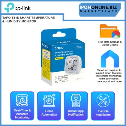 TP-LINK TAPO T315 SMART TEMPERATURE & HUMIDITY MONITOR