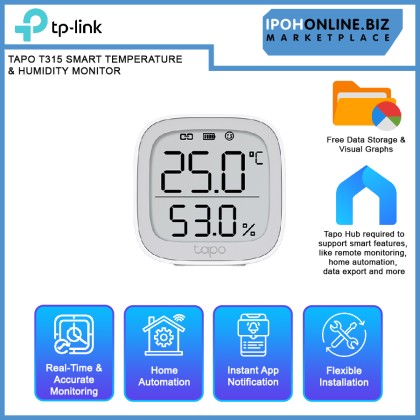TP-LINK TAPO T315 SMART TEMPERATURE & HUMIDITY MONITOR