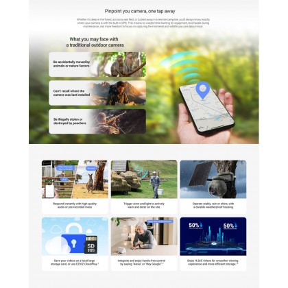 EZVIZ EB8 PRO RANGER 4K 4G & Wi-Fi Smart Home Battery Camera Kit