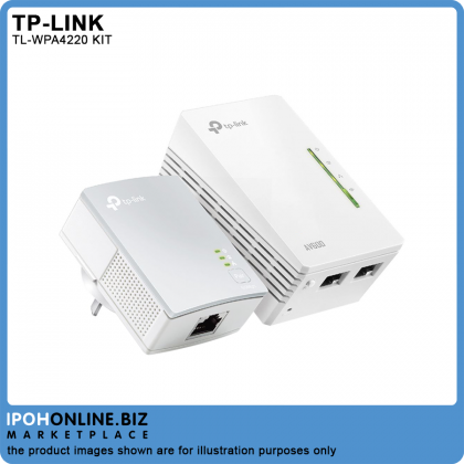 TP-LINK TL-WPA4220 KIT 300Mbps AV600 Wi-Fi Powerline Extender Starter Kit TP-LINK TL-WPA4220 KIT 300Mbps AV600 Wi-Fi Powerline Extender Starter Kit
