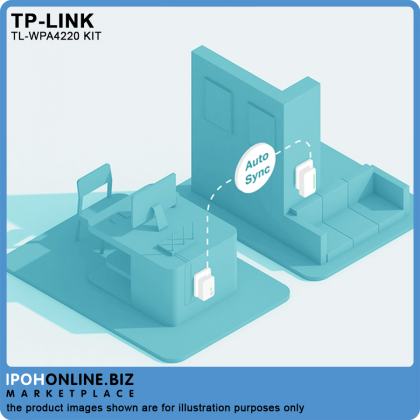 TP-LINK TL-WPA4220 KIT 300Mbps AV600 Wi-Fi Powerline Extender Starter Kit TP-LINK TL-WPA4220 KIT 300Mbps AV600 Wi-Fi Powerline Extender Starter Kit