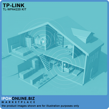 TP-LINK TL-WPA4220 KIT 300Mbps AV600 Wi-Fi Powerline Extender Starter Kit TP-LINK TL-WPA4220 KIT 300Mbps AV600 Wi-Fi Powerline Extender Starter Kit