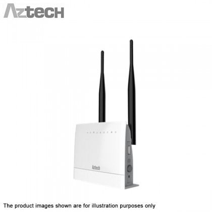 Aztech DSL5028EN (2T2R) ADSL 2+ 300Mbps Wireless N 4-Port Modem Router Aztech DSL5028EN (2T2R) ADSL 2+ 300Mbps Wireless N 4-Port Modem Router