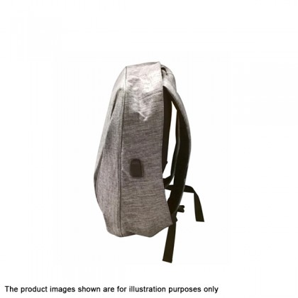 Premium Laptop Anti-thief Backpack With External Charging USB Port - Grey + AVF Cobbiestone Portable Power Bank with 10400 mAH - Blue PowerBank