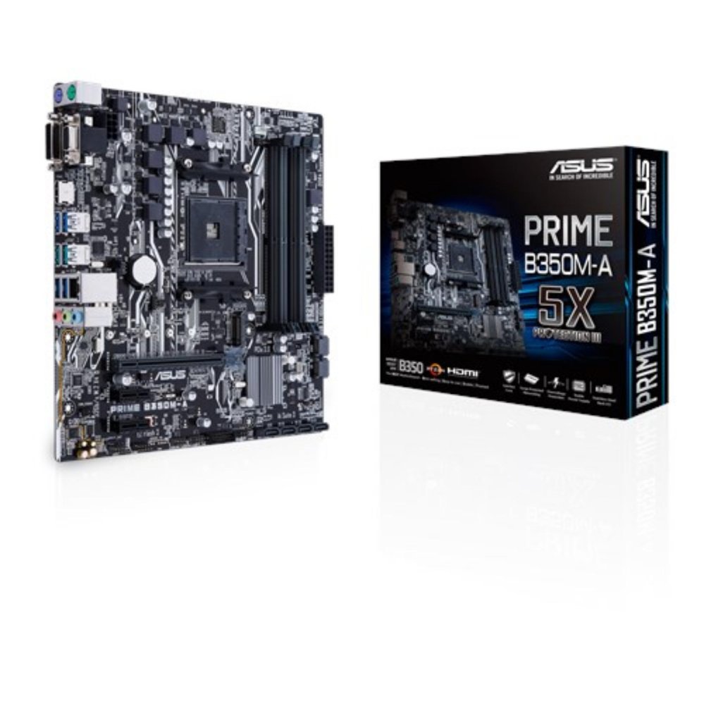 Asus Prime B350M-A MICRO ATX RYZEN MOTHERBOARD AM4 B350 VGA DVI HDMI USB 3.1 GEN 1 & GEN 2