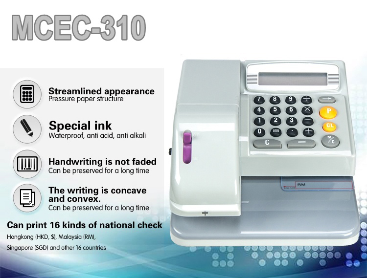 Heavy Duty Electronic Cheque Writer MCEC310