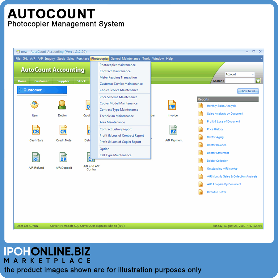 AutoCount Plug-In: Photocopier Management System