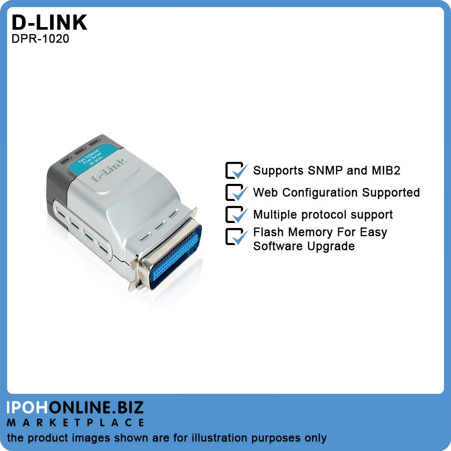 D-Link | DP-301P+ | 10/100Mbps | Ethernet Parallel Port | Print Server ...