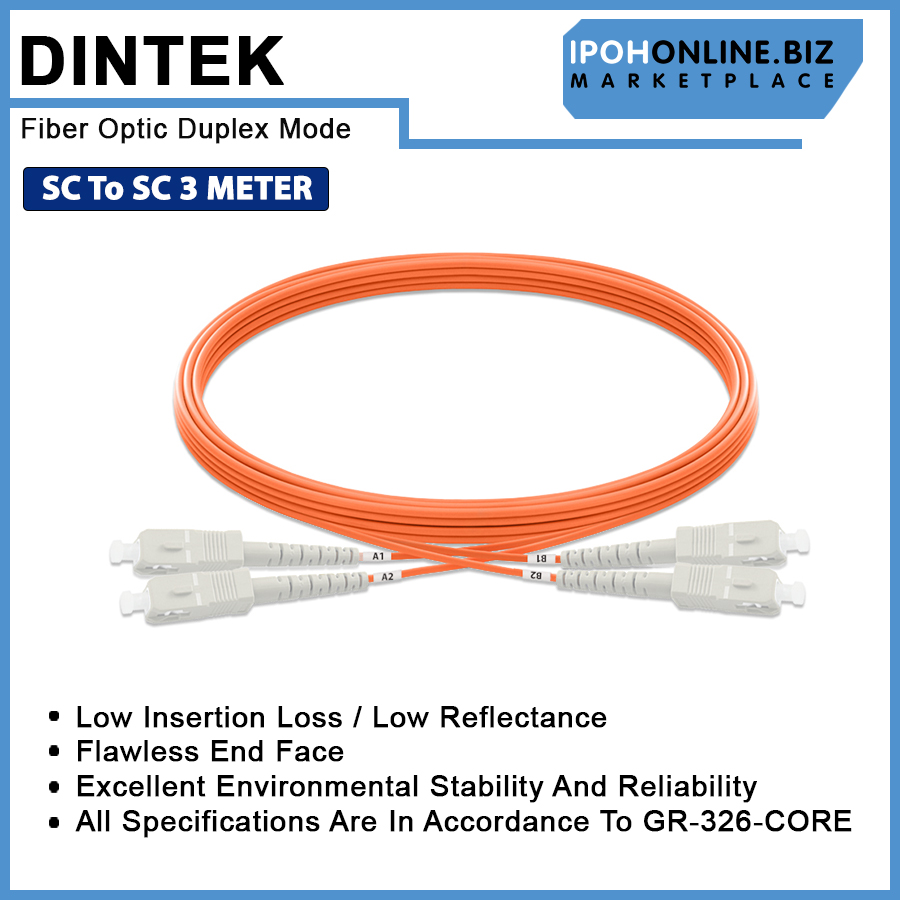 Multimode Om2 DINTEK SC-SC Multimode OM2 Duplex 50/125um Fiber Patch Cord - 3M ...