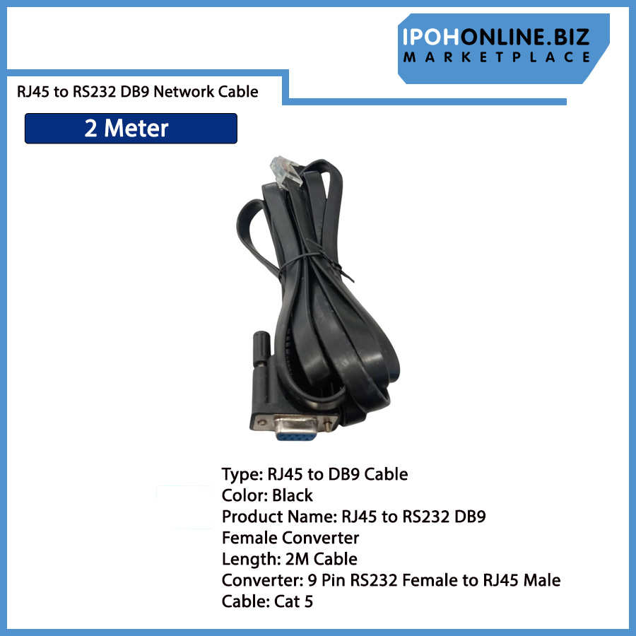 RJ45 CAT5 Ethernet to Rs232 DB9 COM Port Serial Female Console Cable 1.8m | | +94 778 39 39 25 | Cheapest Online Gadget Store in Colombo Sri Lanka