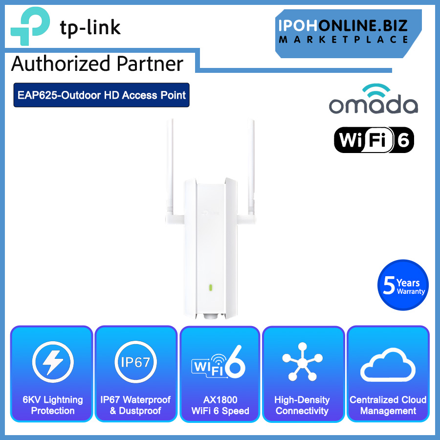 TP-LINK EAP625-Outdoor HD AX1800 Indoor/Outdoor Wi-Fi 6 Access Point ...